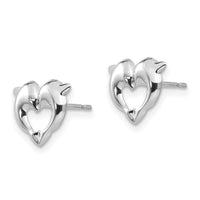Madi K Kid's 14k White Gold Screwback Dolphins Post Earrings ,