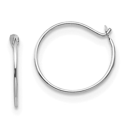 Madi K Kid's 14k White Gold Sm. Endless Hoop Earrings ,