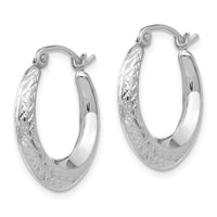 Madi K Kid's 14K White Gold Textured Hollow Hoop Earrings ,