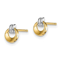 Madi K Kid's 14k w/Rhodium Circle Post Earrings ,