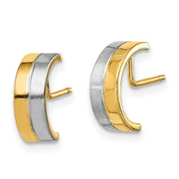 Madi K Kid's 14k w/Rhodium Half Circle Post Earrings ,
