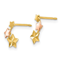 Madi K Kid's 14k Yellow & Rose Gold D/C Star Post Earrings ,
