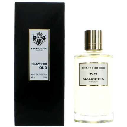 Mancera Unisex Eau De Parfum Spray - Crazy for Oud Floral and Powdery Notes, 4 oz ,