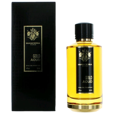 Mancera Unisex Eau De Parfum Spray - Gold Aoud Woody and Musky Fragrance Notes, 4 oz ,