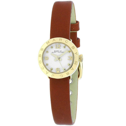 Marc by Marc Jacobs Women's Leather Strap Watch - Amy Dinky White Dial | MBM1285 ,