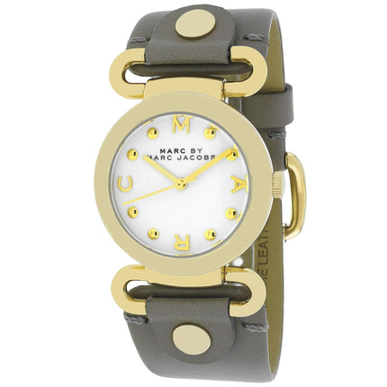 Marc By Marc Jacobs Women's Strap Watch - Molly Quartz White Dial Leather | MBM1303 ,