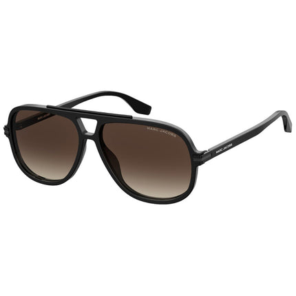 Marc Jacobs Men's Sunglasses - Black Pilot Frame Gradient Brown Lens | 468/S 807/HA ,