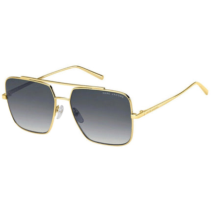 Marc Jacobs Unisex Sunglasses - Gold Pilot Full Rim Square Metal Frame | 486/S J5G/9O ,