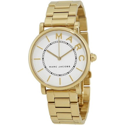 Marc Jacobs Women's Quartz Watch - Classic White Dial Yellow Gold Bracelet | MJ3522 ,