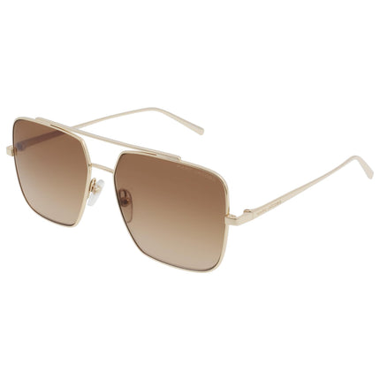 Marc Jacobs Women's Sunglasses - Gold Pilot Frame Gradient Brown Lens | 486/S J5G/HA ,