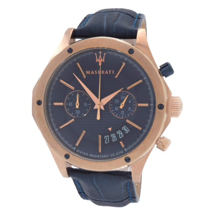 Maserati Men's Chronograph Watch - Circuito Blue Leather Strap | R8871627002 ,