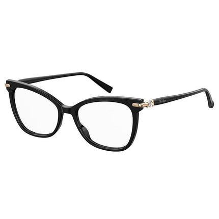 Max Mara Women's Eyeglasses - Black Acetate Frame | MM1400-0807-55-18-145 ,