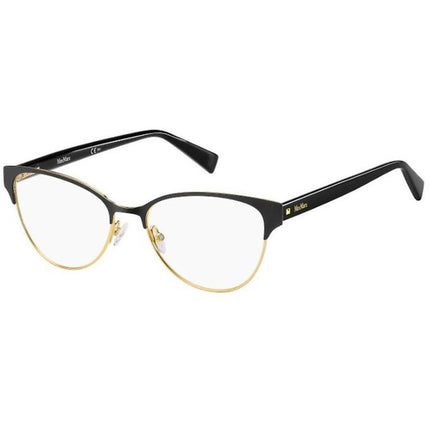 Max Mara Women's Eyeglasses - Black Gold Metal Frame | MM1408-0I46-53-16-145 ,