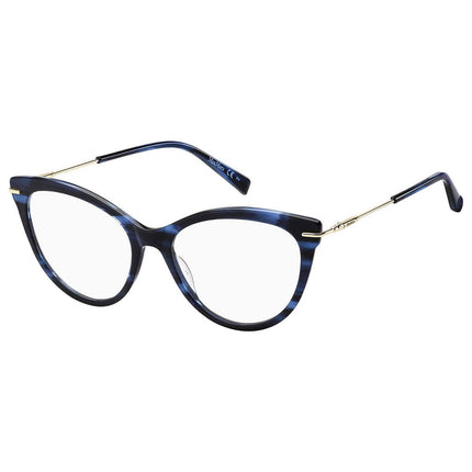 Max Mara Women's Eyeglasses - Blue Horn Plastic Frame | MM1372-038I-52-17-140 ,