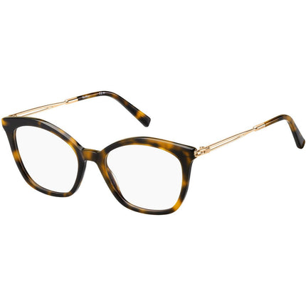 Max Mara Women's Eyeglasses - Dark Havana Acetate Frame | MM1383-0086-50-18-140 ,