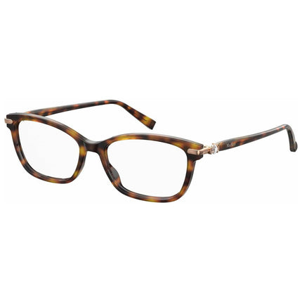 Max Mara Women's Eyeglasses - Dark Havana Acetate Frame | MM1399-0086-51-16-145 ,