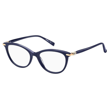 Max Mara Women's Eyeglasses - Demo Lenses Blue Plastic Frame | MM1366-0PJP-51-17-145 ,