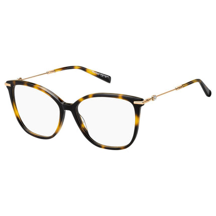 Max Mara Women's Eyeglasses - Demo Lenses Havana Plastic Frame | MM1414-005L-54-15-140 ,
