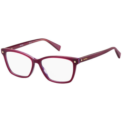 Max Mara Women's Eyeglasses - Fuschia Rectangular Frame | MM1407-0MU1-53-15-145 ,