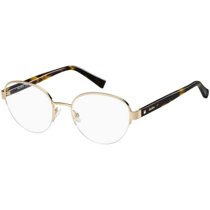 Max Mara Women's Eyeglasses - Gold Copper Metal Oval Frame | MAX MARA MM1330 0DDB ,