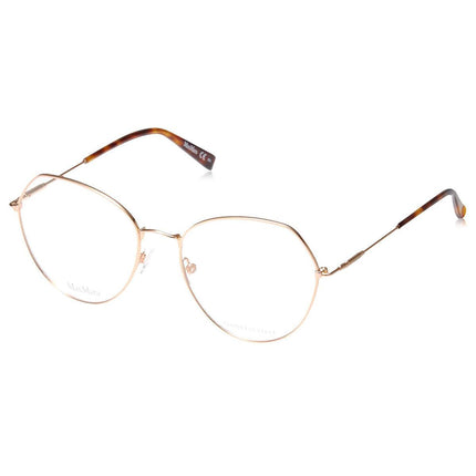 Max Mara Women's Eyeglasses - Gold Copper Metal Round Frame | MM1368-0DDB-54-17-140 ,