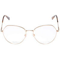 Max Mara Women's Eyeglasses - Gold Copper Metal Round Frame | MM1368-0DDB-54-17-140 ,