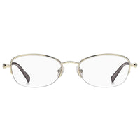Max Mara Women's Eyeglasses - Light Gold Oval Frame | MM1382-03YG-52-18-140 ,