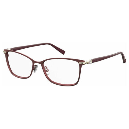 Max Mara Women's Eyeglasses - Matte Burgundy Metal Frame | MM1398-07BL-53-16-140 ,