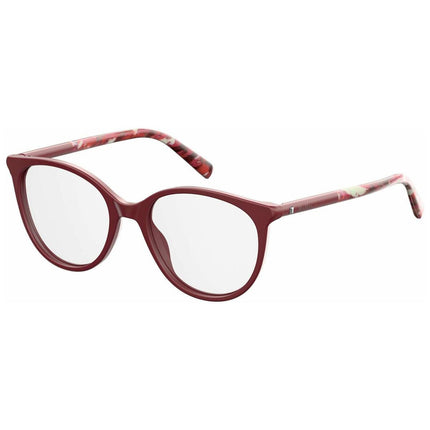 Max Mara Women's Eyeglasses - Pattern Burgundy Plastic Frame | MM1312-0QOA-51-18-140 ,