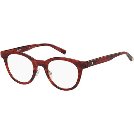 Max Mara Women's Eyeglasses - Red Horn Oval Full-Rim Frame | MAX MARA MM1334 573 ,