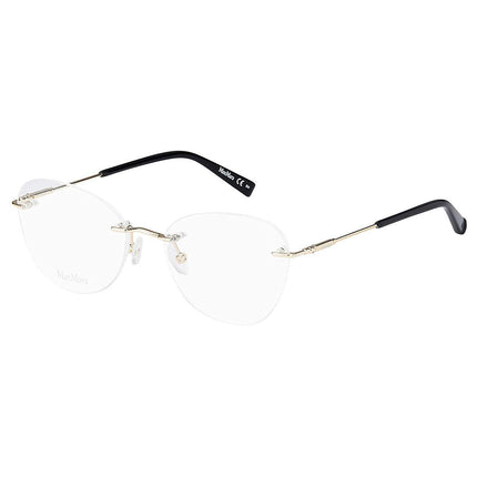 Max Mara Women's Eyeglasses - Rose Gold Metal Frame | MM1370-0000-53-16-140 ,