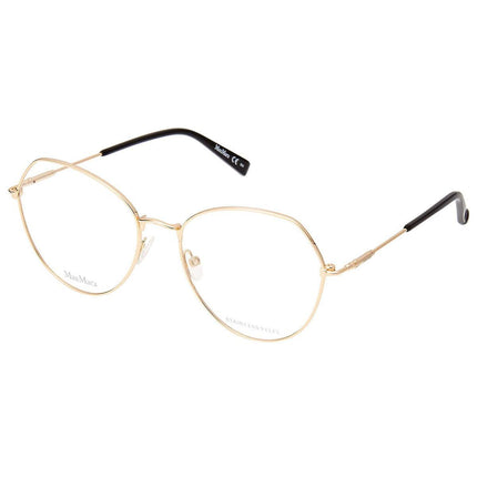 Max Mara Women's Eyeglasses - Rose Gold Metal Round Frame | MM1368-0000-54-17-140 ,