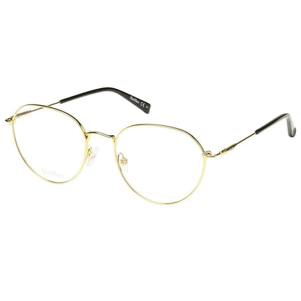 Max Mara Women's Eyeglasses - Rose Gold Metal Round Frame | MM1369-0000-49-17-140 ,