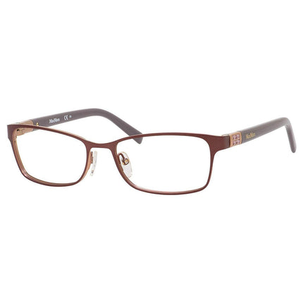 Max Mara Women's Eyeglasses - Wine Gold and Grey Metal Frame | MM1237-0D2E-53-16-135 ,