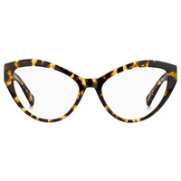 Max Mara Women's Eyeglasses - Yellow and Red Havana Frame | MM1424-0EPZ-54-17-145 ,