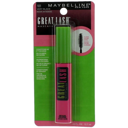 Maybelline Women's Mascara - Great Lash Washable, 101 Very Black, 0.43 oz ,