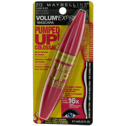 Maybelline Women's Mascara - Pumped Up Colossal Volum' Express, 213 Classic Black ,