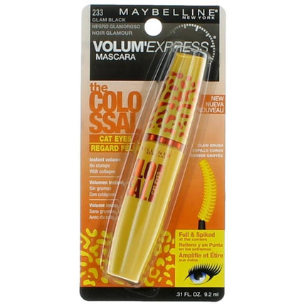 Maybelline Women's Mascara - The Colossal Cat Eye Volumizing, 233 Glam Black, 0.31 oz ,