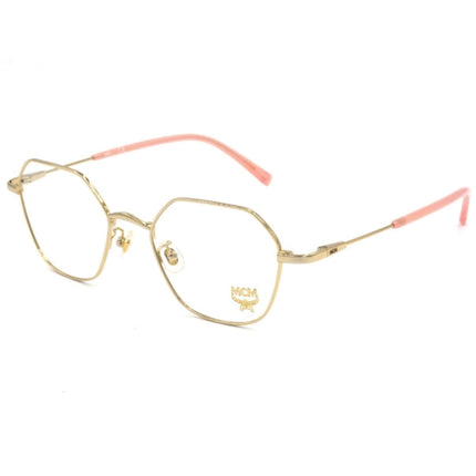 MCM Men's Eyeglasses - Shiny Gold Metal Geometric Frame Demo Lens | MCM 2141A 717 ,