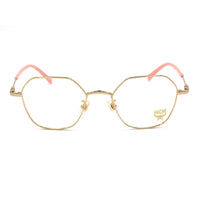 MCM Men's Eyeglasses - Shiny Gold Metal Geometric Frame Demo Lens | MCM 2141A 717 ,