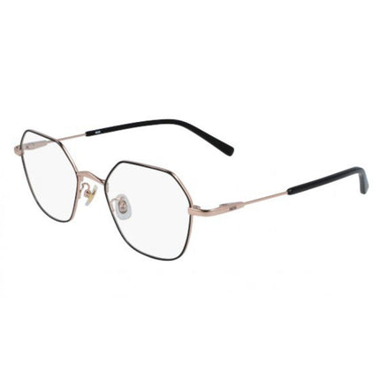 MCM Men's Eyeglasses - Shiny Rose Gold/Black Metal Geometric Frame | MCM 2141A 781 ,
