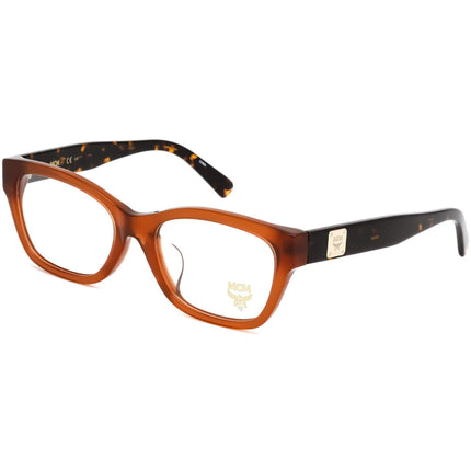 MCM Unisex Eyeglasses - Cognac Rectangular Full-Rim Plastic Frame | MCM 2606A 254 ,