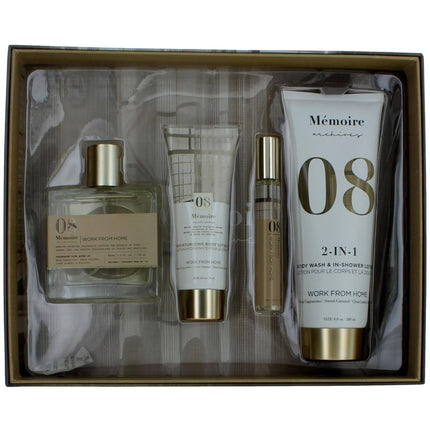 Memoire Archives Unisex Gift Set - Work From Home Sweet Caramel Mid Note, 4 Piece ,