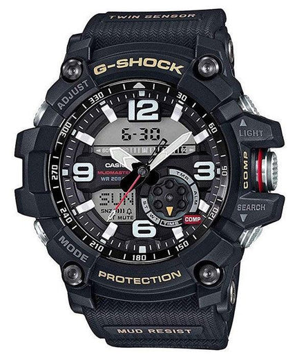 Men's Casio G-Shock Master of G Mudmaster Twin Sensor Black Watch | GG1000-1A ,
