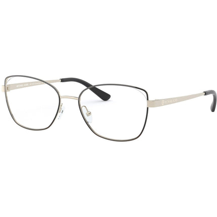 Michael Kors Women's Eyeglasses - Light Gold Black Metal Cat Eye Frame | 0MK3043 1014 ,