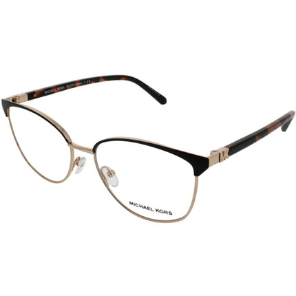 Michael Kors Women's Eyeglasses - Matte Black/Rose Gold Metal Cat Eye | 0MK3053 1109 ,