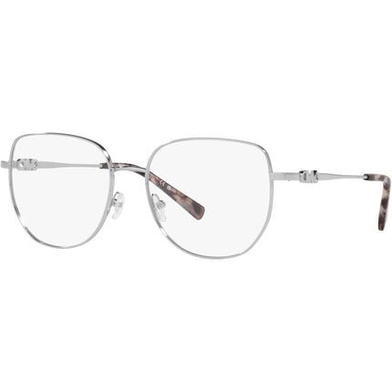 Michael Kors Women's Eyeglasses - Silver Metal Square Frame Demo Lens | 3062 1153 ,