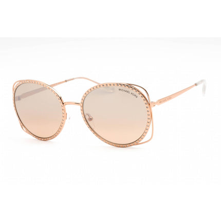 Michael Kors Women's Sunglasses - Full Rim Rose Gold Metal Round | 0MK1118B 11088Z ,