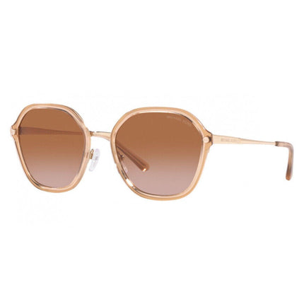 Michael Kors Women's Sunglasses - Gold Metal Geometric Frame Brown Lens | 1114 101413 ,