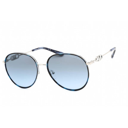 Michael Kors Women's Sunglasses - Silver/Blue Tortoise Metal Aviator | 0MK1128J 10158F ,